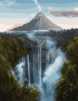 Картина по номерам PaintBoy Водопад в Индонезии / GX31413 - 