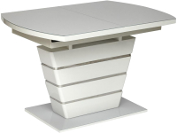 Обеденный стол Tetchair Schneider 140-180x80x75 (закаленное стекло/белый) - 