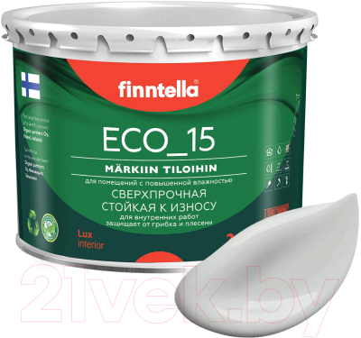 Краска Finntella Eco 15 Tuhka / F-10-1-3-FL063 (2.7л, светло-серый)