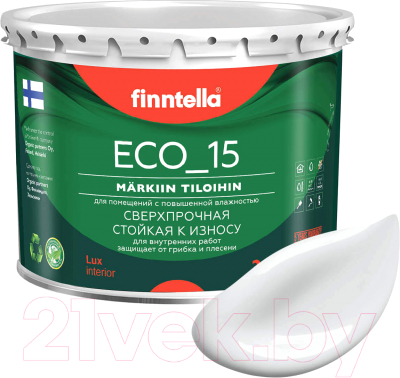 Краска Finntella Eco 15 Platinum / F-10-1-3-FL064 (2.7л, бело-серый)