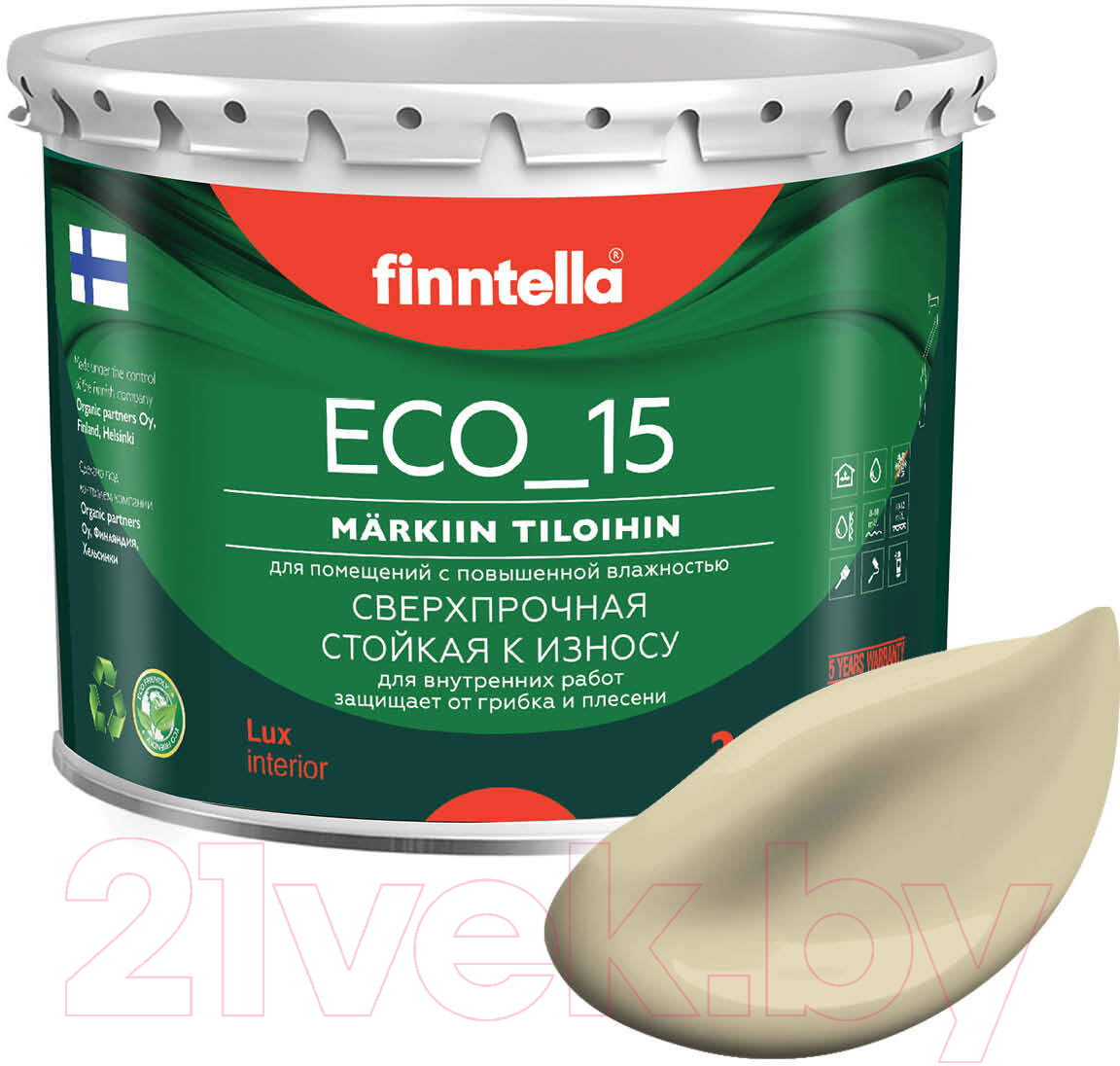 Краска Finntella Eco 15 Hiekka / F-10-1-3-FL070