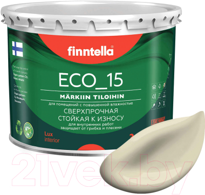 Краска Finntella Eco 15 Vehna / F-10-1-3-FL071 (2.7л, светло-песочный)