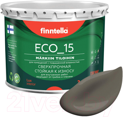 Краска Finntella Eco 15 Mutteri / F-10-1-3-FL073 (2.7л, коричневый)