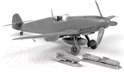 Изображение товара Сборная модель Звезда Немецкий истребитель Мессершмитт Bf-109F4 / 4806