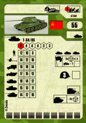 Сборная модель Звезда Советский средний танк Т-34/85 / 6160