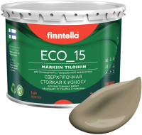 Краска Finntella Eco 15 Ruskea Khaki / F-10-1-3-FL086 (2.7л, коричневый хаки) - 