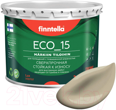 Краска Finntella Eco 15 Vuori / F-10-1-3-FL088 (2.7л, бежевый хаки)