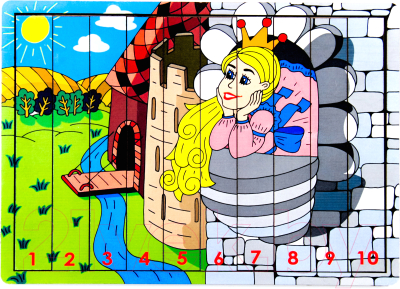 Развивающая игра Сибирские игрушки Логические палочки Принцесса в замке / 133104