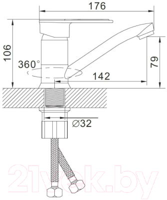 Смеситель Эверест B45-274B