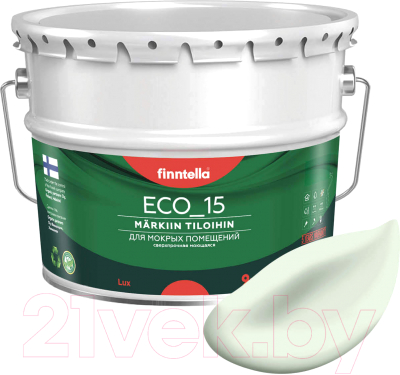 Краска Finntella Eco 15 Kalpea / F-10-1-9-FL029 (9л, бледно-зеленый)
