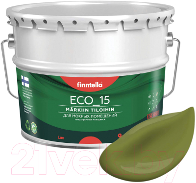 Краска Finntella Eco 15 Ruoho / F-10-1-9-FL030 (9л, травяной зеленый)