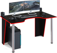 Компьютерный стол Сокол-Мебель КСТ-18 (черный/красный) - 