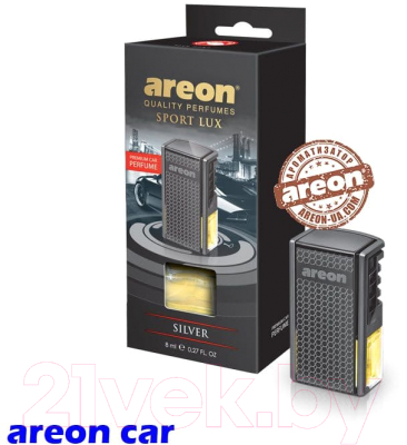 Ароматизатор автомобильный Areon Black Design Silver / ARE-AC02 (8мл)