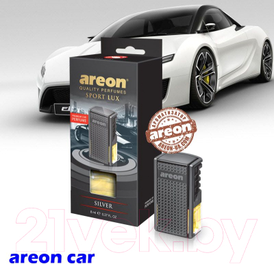 Ароматизатор автомобильный Areon Black Design Silver / ARE-AC02 (8мл)