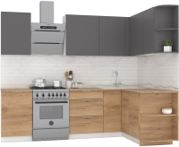 

Готовая кухня Интермебель, Микс Топ-12 2x1.5м правая