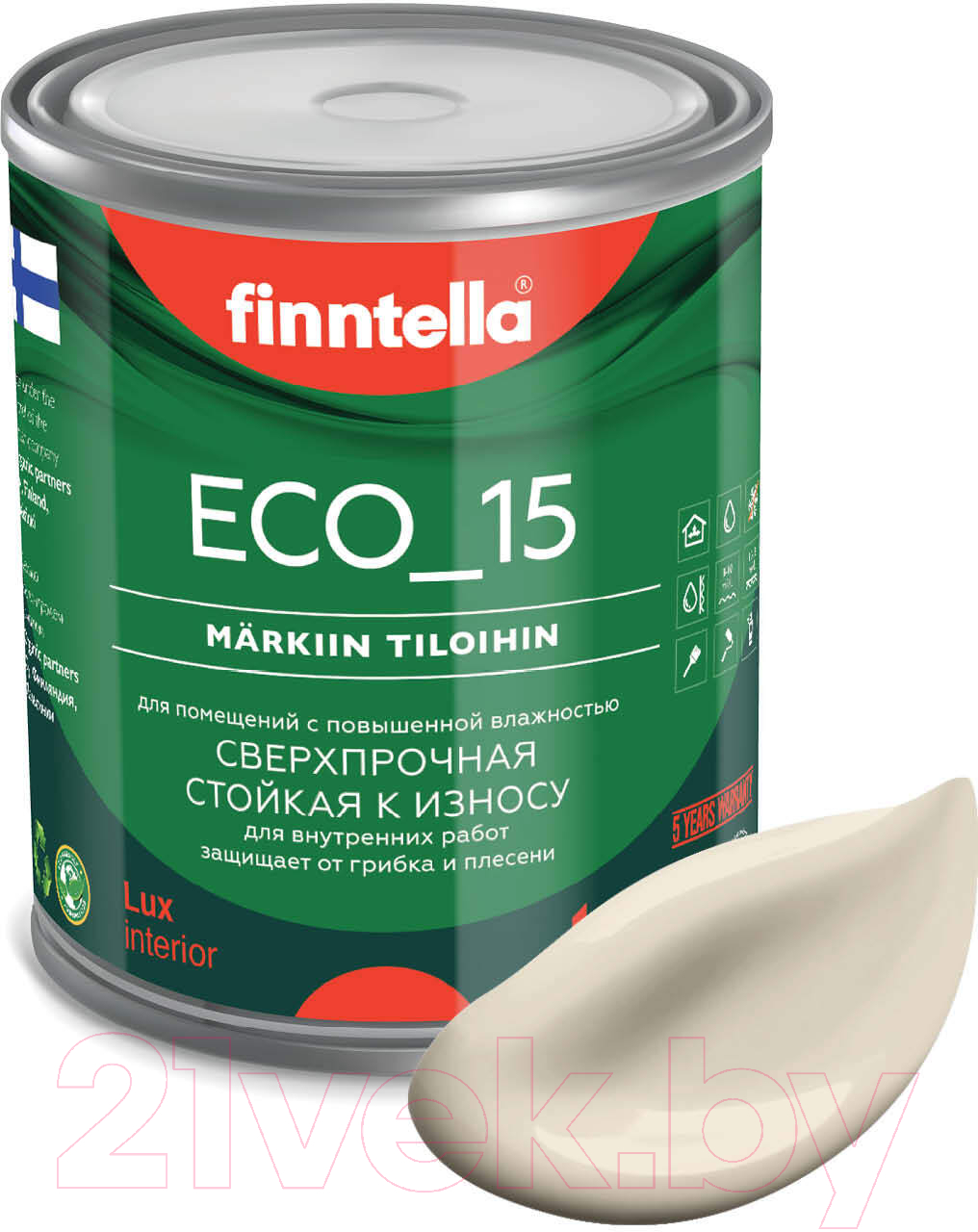 Краска Finntella Eco 15 Liinavaatteet / F-10-1-1-FL094 (900мл, светло-бежевый)