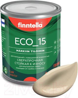 Краска Finntella Eco 15 Vanilja / F-10-1-1-FL098 (900мл, бежевый)