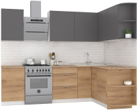 

Готовая кухня Интермебель, Микс Топ-15 2x1.6м правая