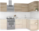 Кухонный гарнитур Интермебель Микс Топ-15 2x1.6м правая (дуб каньон/вудлайн кремовый /венато) - 