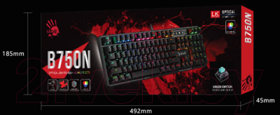 Клавиатура A4Tech Bloody B750N Destiny (черный)
