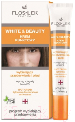 Крем для лица Floslek Pharma White&Beauty Spot Lightening Discolorations And Freckles (20мл)