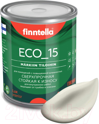 Краска Finntella Eco 15 Albiino / F-10-1-1-FL123 (900мл, бледно серо-желтый)