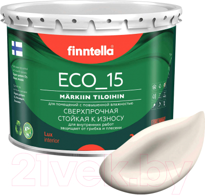 Краска Finntella Eco 15 Samppanja / F-10-1-3-FL092 (2.7л, светло-бежевый)