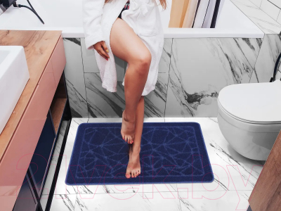 Изображение товара Коврик для ванной Shahintex РР 50x80 (темно-синий)