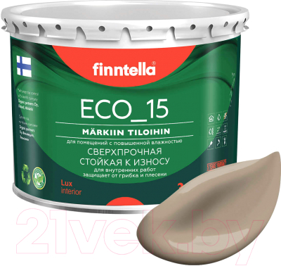 Краска Finntella Eco 15 Pehmea / F-10-1-3-FL095 (2.7л, светло-коричневый)