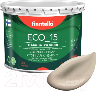 Краска Finntella Eco 15 Norsunluu / F-10-1-3-FL097 (2.7л, бежевый)