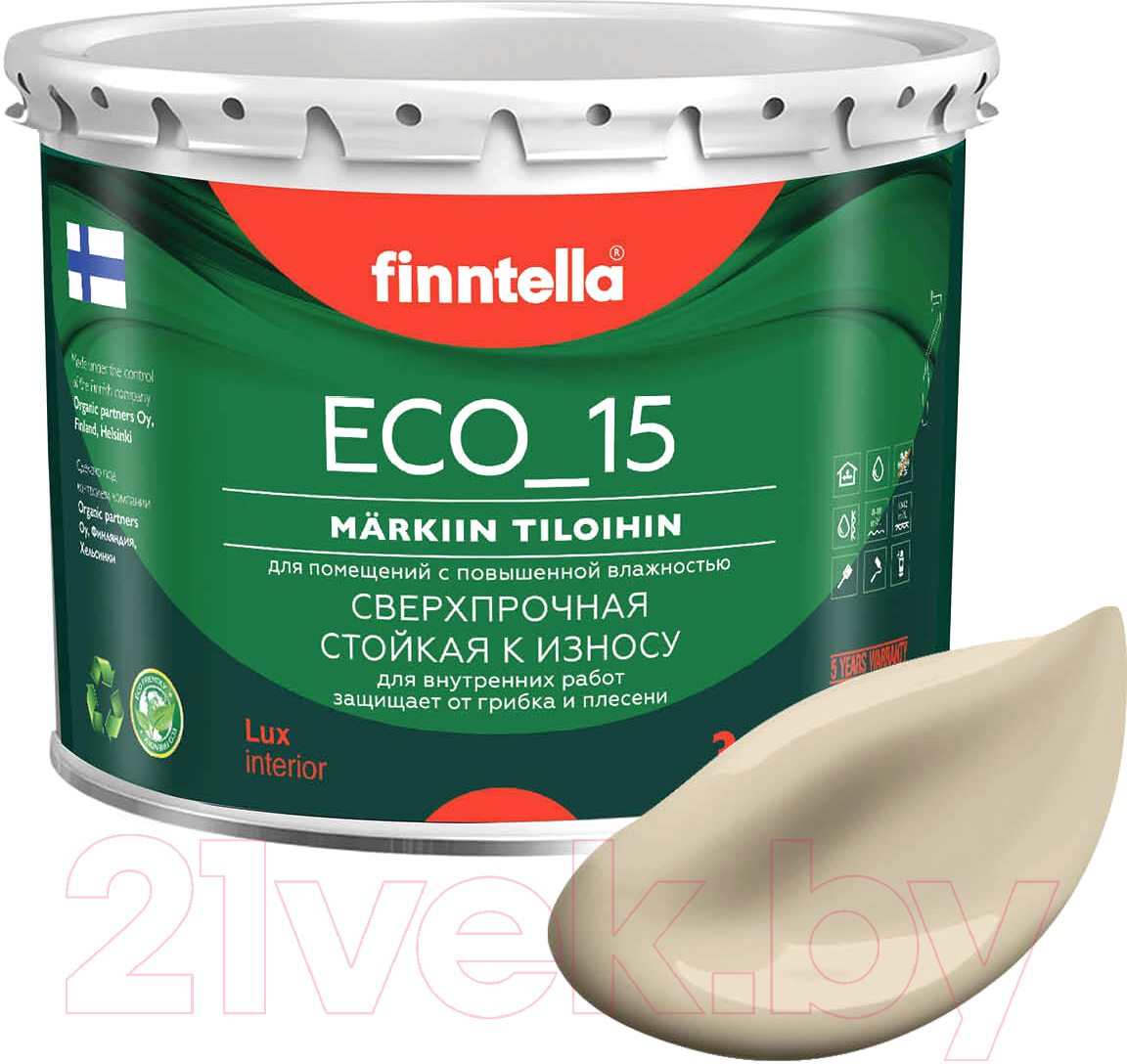 Краска Finntella Eco 15 Kevyt Savi / F-10-1-3-FL099