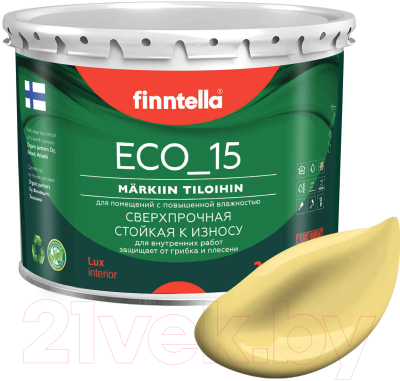Краска Finntella Eco 15 Maissi / F-10-1-3-FL114 (2.7л, светло-желтый)