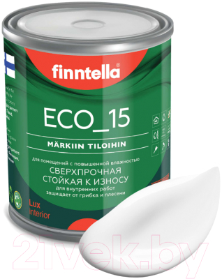 Краска Finntella Eco 15 White / F-10-1-1-White (900мл, белый)
