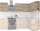 Готовая кухня Интермебель Микс Топ-16 2.1x1.6м правая (дуб каньон/вудлайн кремовый/венато) - 