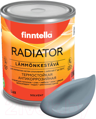Краска Finntella Radiator Harmaa / F-19-1-1-FL005 (900мл, серо-голубой)
