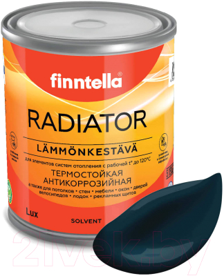Краска Finntella Radiator Ukonilma / F-19-1-1-FL008 (900мл, темно-сине-зеленый)
