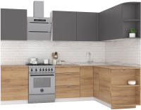 

Готовая кухня, Микс Топ-19 2.1x1.7м правая