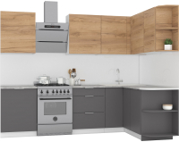 

Готовая кухня, Микс Топ-19 2.1x1.7м правая