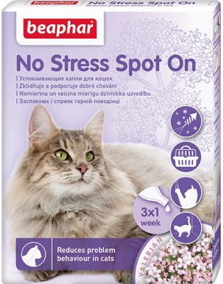 Средство успокаивающее для животных Beaphar No Stress Spot On Cat / 13913