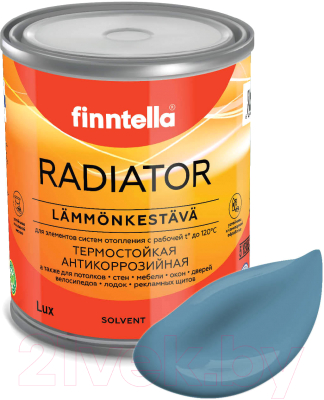 Краска Finntella Radiator Terassininen / F-19-1-1-FL013 (900мл, пастельно-синий)