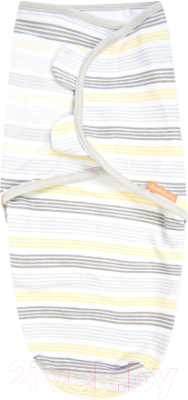 Пеленка-кокон детская Summer Infant Swaddleme 57946 (S/M, полоски/желтый/серый)