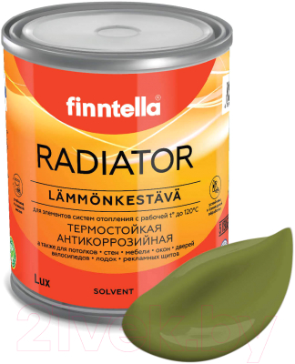 Краска Finntella Radiator Ruoho / F-19-1-1-FL030 (900мл, травяной зеленый)