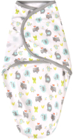 Пеленка-кокон детская Summer Infant Swaddleme 59806 (S/M, слоники/бегемотики/лягушки) - 