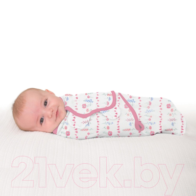 Пеленка-кокон детская Summer Infant Swaddleme 58353 (S/M, розовый/цветочки)