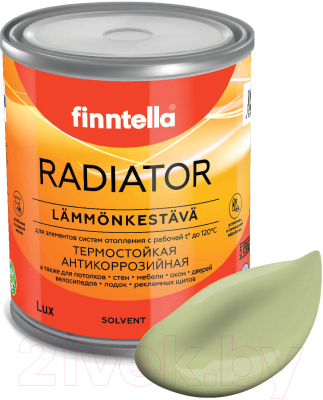 Краска Finntella Radiator Vihrea Tee / F-19-1-1-FL033 (900мл, пастельно-зеленый)