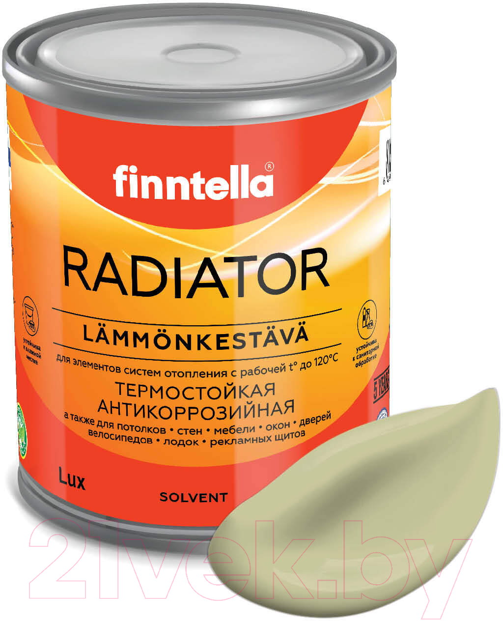 Краска Finntella Radiator Lammin / F-19-1-1-FL034 (900мл, бледно-зеленый)