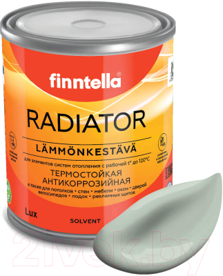 Краска Finntella Radiator Meditaatio / F-19-1-1-FL043 (900мл, серо-зеленый)