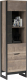 Шкаф-пенал с витриной Империал Стокгольм 1д1в высокий левый (дуб гранж песочный/железный камень) - 