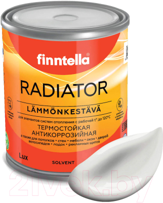 Краска Finntella Radiator Pilvi / F-19-1-1-FL050 (900мл, темно-белый)