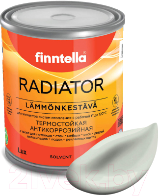 Краска Finntella Radiator Pinnattu / F-19-1-1-FL055 (900мл, светло серо-зеленый)